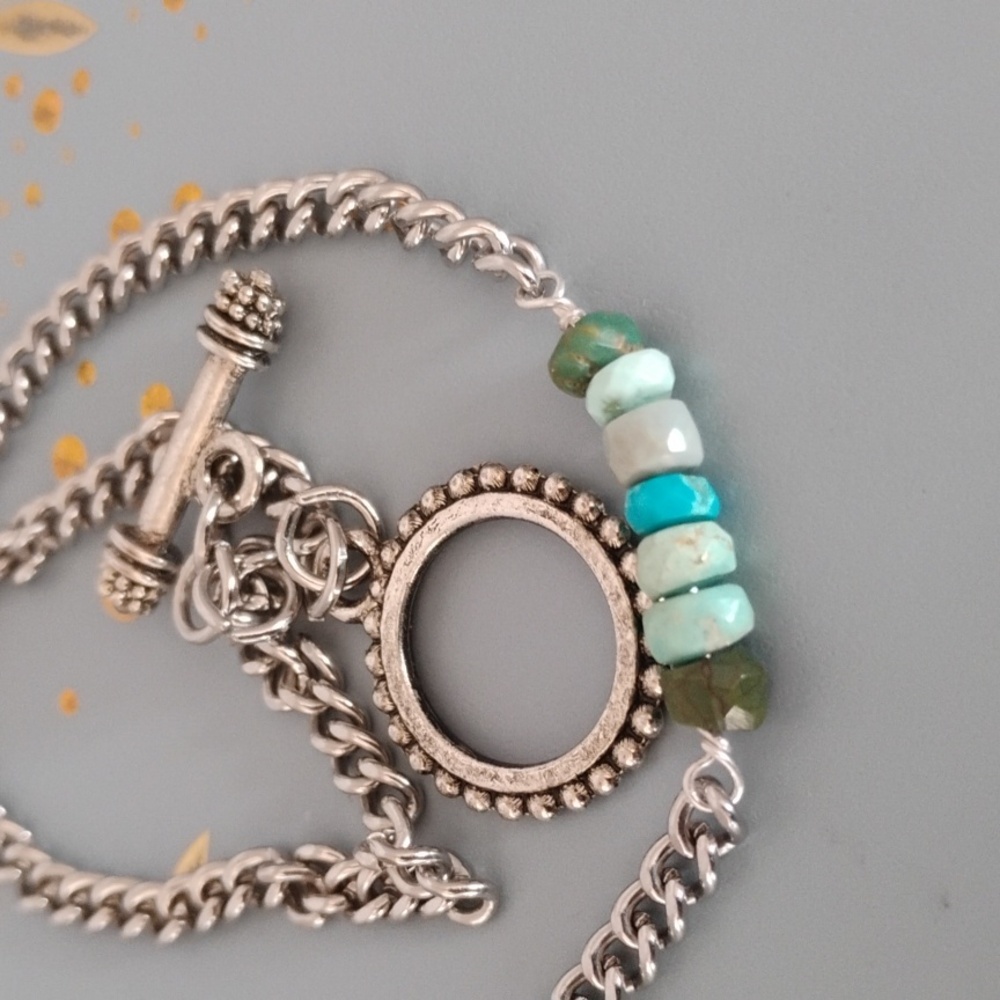 Kingman Turquoise Choker Necklace - Picture 7 of 9